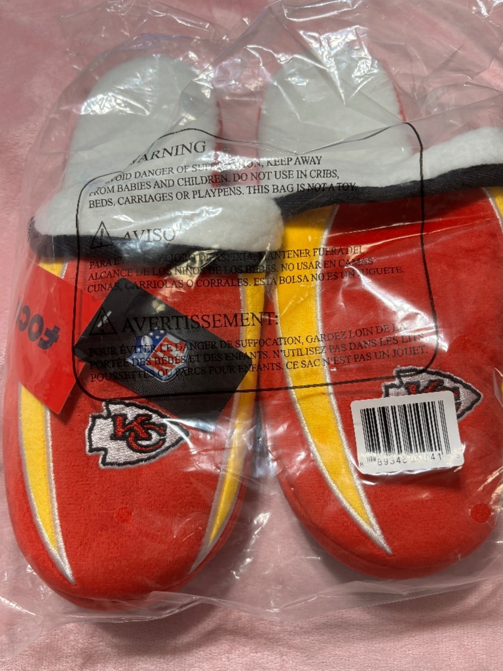 NFL Chiefs Men's Slippers Large NEW